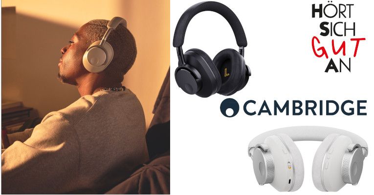 Cambridge Audio Melomania P100 Over-Ear-Kopfhörer in weiss, auf dem Kopf beim hören